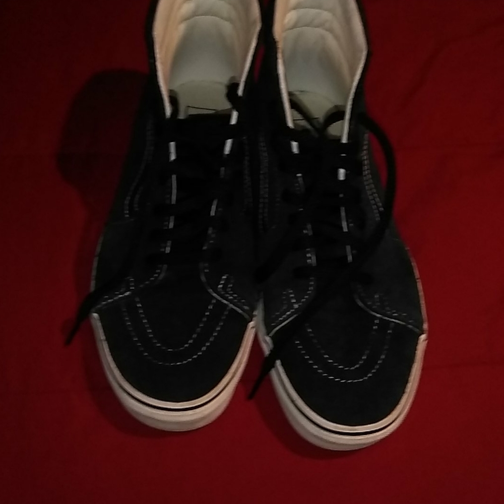 Blue and White Shoes